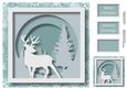 Christmas Faux Papercut Stag 3 No Flowers