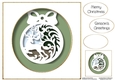 Faux Paper Cut Bauble 8 No Flowers