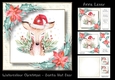 Watercolour Christmas - Santa Hat Deer