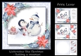 Watercolour Blue Christmas - Building A Snowman