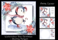 Watercolour Blue Christmas - Skating Penguin
