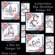 Watercolour Blue Christmas Bumper Kit