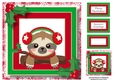 Chill Out Christmas Sloth 3 8x8