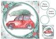Christmas Wheels - Red Car Side 8x8