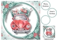 Christmas Wheels - Red Car Front 8x8