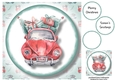 Christmas Wheels - Red Car Front No Holly