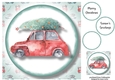 Christmas Wheels - Red Car Side No Holly