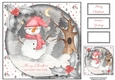 Cute Monochrome Christmas - Snowman 8x8
