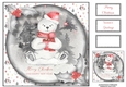 Cute Monochrome Christmas - Polar Bear 8x8