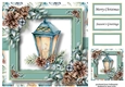 Gorgeous Christmas Lantern In Blue 8x8