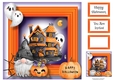 Halloween Gnome & Haunted House 2 8x8