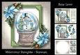 Watercolour Snowglobe - Snowman