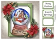 Watercolour Snowglobe - The Christmas House 8x8