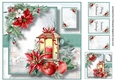 Gorgeous Red Poinsettia And Lamp 8x8