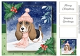 Merry Woofmas - Pink Hat & Scarf 8x8