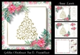 Golden Christmas Tree & Poinsettias
