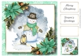 Watercolour Snowman 2 8x8