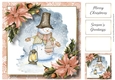 Watercolour Snowman 1 8x8