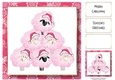 Seasons Bleatings - Pink Christmas Sheep 8x8