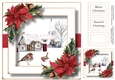 Festive Days - Snowy Village & Robins 8x8