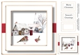 Festive Days No Flowers - Snowy Village & Robins 8x8