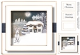 Festive Nights No Flowers - Cottage & Snowy Hare 8x8