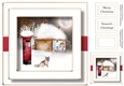 Festive Nights No Flowers - Post Box, Cottage & Fox 8x8
