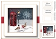 Festive Nights No Flowers - Telephone Box & Robins 8x8