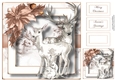 Christmas Calm Rose Gold & White - Deer Family 8x8