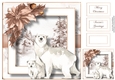 Christmas Calm Rose Gold & White - Polar Bears 8x8