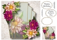 Art Deco Beautiful Floral - Dahlias 8x8