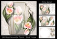Art Deco Beautiful Floral - Pink Tulips