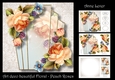 Art Deco Beautiful Floral - Peach Roses