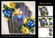 Art Deco Beautiful Floral - Beautiful Blue Iris