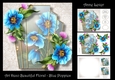 Art Deco Beautiful Floral - Blue Poppies