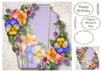 Art Deco Beautiful Floral - Summer Pansies 8x8