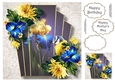 Art Deco Beautiful Floral - Beautiful Blue Iris 8x8