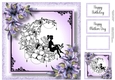 Crescent Moon Fairy With Purple Lilies 8x8