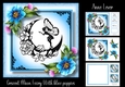 Crescent moon Fairy With Blue Poppies