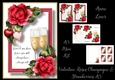 Valentine Roses Champagne & Strawberries A5
