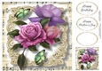 Fabulous Floral With Sheet Music - Belle Epoque Roses 8x8