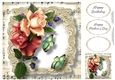 Fabulous Floral With Sheet Music - August Roses 8x8