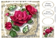Fabulous Floral With Sheet Music - Celebration Roses 8x8