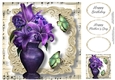 Fabulous Floral With Sheet Music - Dark Shadows Lilies 8x8