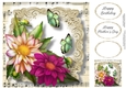 Fabulous Floral With Sheet Music - Dahlias 8x8