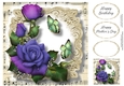 Fabulous Floral With Sheet Music - Blended Roses 8x8