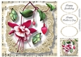 Fabulous Floral With Sheet Music - Fuchsia 8x8