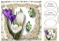 Fabulous Floral With Sheet Music - Crocus 8x8