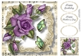 Fabulous Floral With Sheet Music - Heritage Roses 8x8