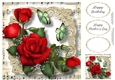 Fabulous Floral With Sheet Music - Red Roses 8x8